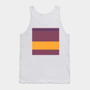 An exquisite alliance of Old Heliotrope, Deep Ruby, Giant'S Club, Cocoa Brown and Mango stripes. Tank Top